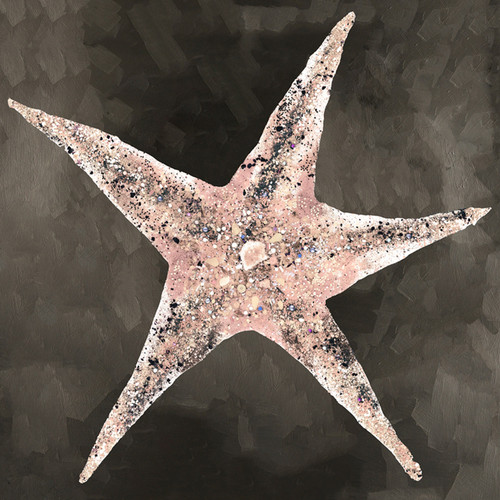 Jeweled Starfish Stretched Canvas Wall Art