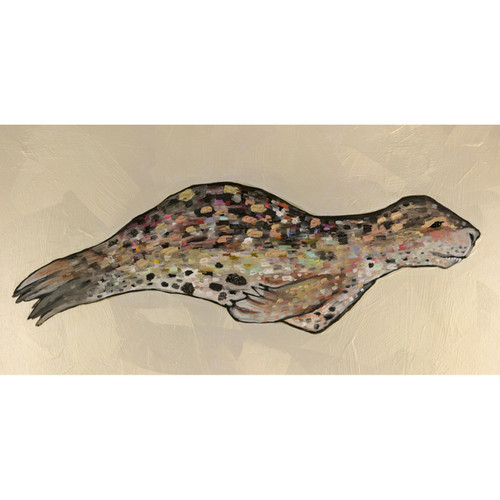 Leopard Seal Stretched Canvas Wall Art