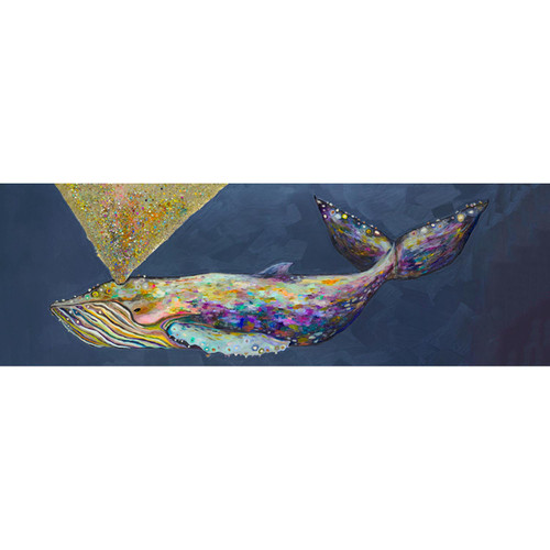 Jeweled Whale Spray - Wisteria Stretched Canvas Wall Art