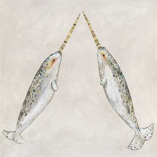 Narwhal Duo Stretched Canvas Wall Art