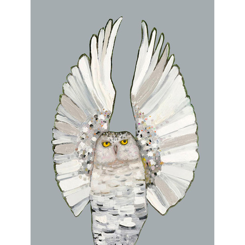 Owl Ballet - Neutral Stretched Canvas Wall Art