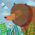 Forest Adventure - Bear Stretched Canvas Wall Art