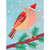 Holiday - Festive Bird Stretched Canvas Wall Art