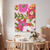 Flowers & Vines - Pink Stretched Canvas Wall Art