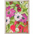 Flowers & Vines - Bright Green Mini Framed Canvas