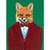 Holiday - Fancy Fauna - Sir Fox Stretched Canvas Wall Art
