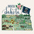 State Map - North Dakota Stretched Canvas Wall Art