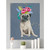 Fancy Pugs - Floral Stretched Canvas Wall Art