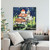 Holiday - Church At Night Stretched Canvas Wall Art