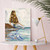 Mermaid In the Sea - Brunette Stretched Canvas Wall Art