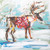 Holiday - Reindeer In The Snow Stretched Canvas Wall Art