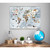 Watercolor Map - Bright Stretched Canvas Wall Art