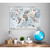 Watercolor Map - Pastel Stretched Canvas Wall Art
