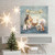 Holiday - O Come Let Us Adore Him Stretched Canvas Wall Art
