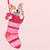Holiday - Corgi In Stocking Stretched Canvas Wall Art