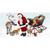Holiday - Santa With Sleigh Stretched Canvas Wall Art