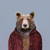 Bears Wear Cardigans Stretched Canvas Wall Art