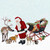 Holiday - Santa With Friends Stretched Canvas Wall Art