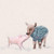 Pig And Goat Friends Stretched Canvas Wall Art