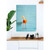 Ibis On Blue Stretched Canvas Wall Art