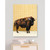 Bison On Yellow Stretched Canvas Wall Art