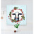 Holiday - Festive Cow Wreath Stretched Canvas Wall Art