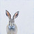 Bow Tie Bunny Stretched Canvas Wall Art