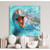 Joyous Dolphin Stretched Canvas Wall Art