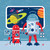 Infinity Robots - Red Robots Stretched Canvas Wall Art