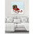 Holiday - Pup In Sled Stretched Canvas Wall Art