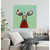 Holiday - Wondrous Moose In Sweater Stretched Canvas Wall Art