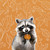 Fall - Thankful Raccoon Stretched Canvas Wall Art