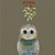 Holiday - Owliday Mistletoe Stretched Canvas Wall Art