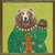 Holiday - Herb The Bear Embellished Mini Framed Canvas