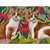 Cat Tales - Dot & Dash Stretched Canvas Wall Art