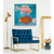 The Two Of Us In Metallic Blue Stretched Canvas Wall Art
