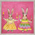 Summer Bunny Treats Mini Framed Canvas