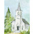 Country Church Stretched Canvas Wall Art