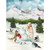 Holiday - The Happiest Snowman Stretched Canvas Wall Art