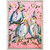 Birds On Pink Mini Framed Canvas