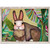 Carrot Cake Bunny In Leaves Mini Framed Canvas