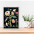 Dark Floral Mini Framed Canvas