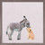 Donkey & Pup Mini Framed Canvas
