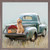 Fall - Golden Pup In Truck Mini Framed Canvas