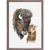 Mom and Baby Bison Mini Framed Canvas