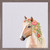 Floral Horse Mini Framed Canvas
