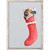 Holiday - Cat In Stocking 1 Mini Framed Canvas