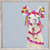 Llama With Poms - Soft Blue Mini Framed Canvas