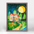 Night Cabin Mini Framed Canvas