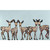 5 Dancing Fawns On Ice Blue Stretched Canvas Wall Art